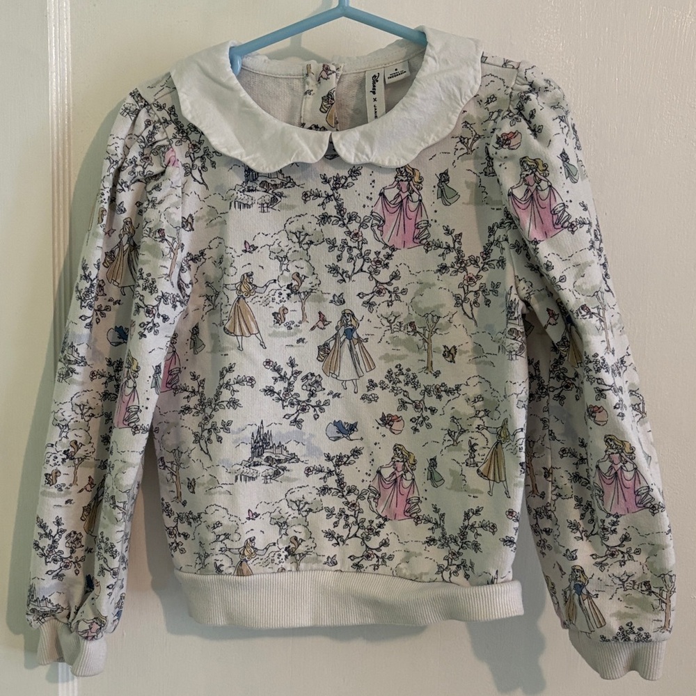Janie and Jack Sleeping Beauty Seeatshirt with Peter Pan Collar